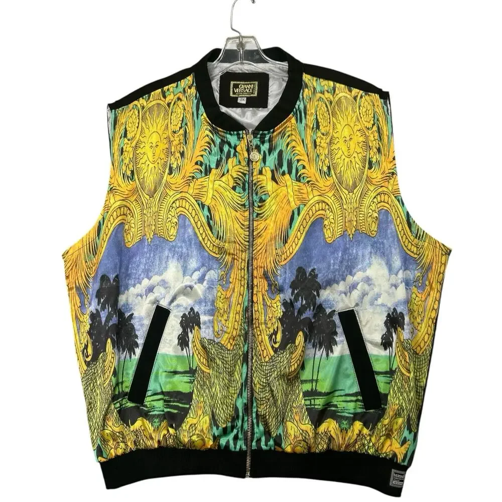 Dapper Dan VTG Authentic 90s Printed Nylon Vest SIZE XL